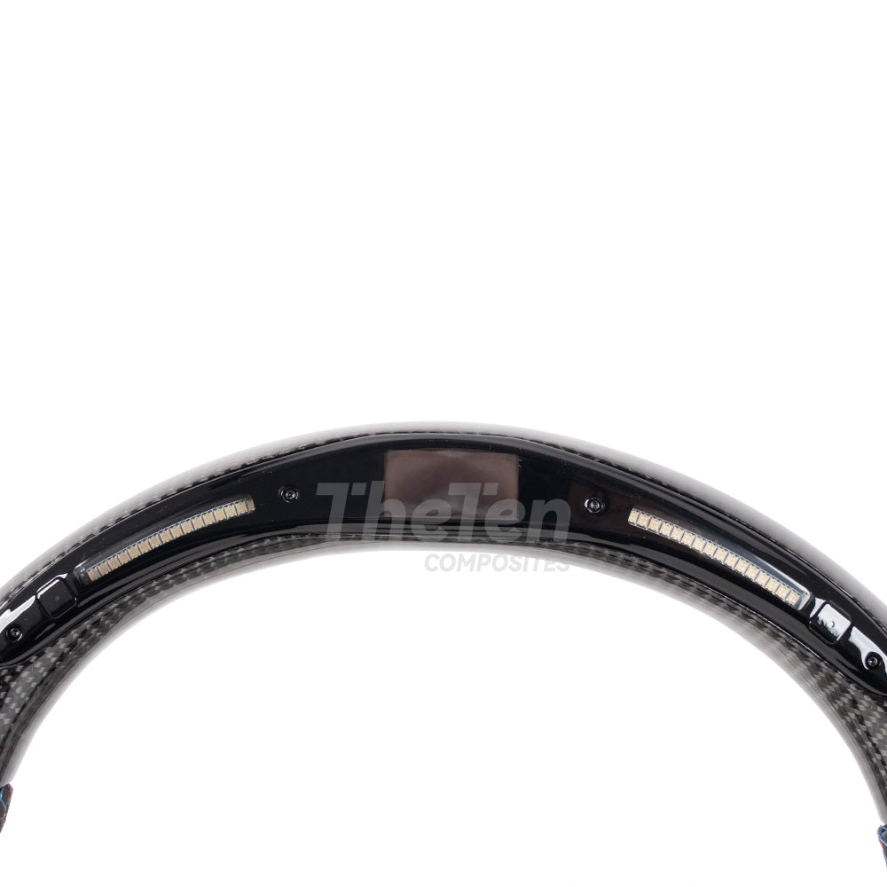 D-CARBON LED RPM CARBON FIBER ALCANTARA STEERING WHEEL FIT FOR BMW F SERIES