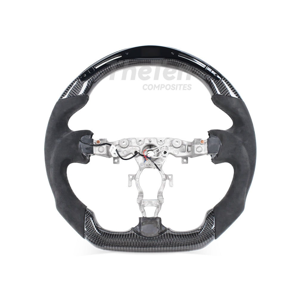 D-CARBON NISSAN 370Z LED ALCANTARA CARBON FIBER STEERING WHEEL