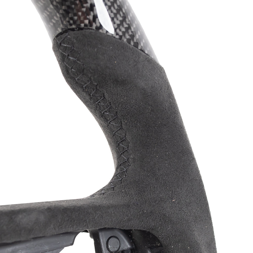 D-CARBON 2018+ Jeep Wrangler JL Steering Wheel In Gloss Carbon Fiber & Alcantara Grip
