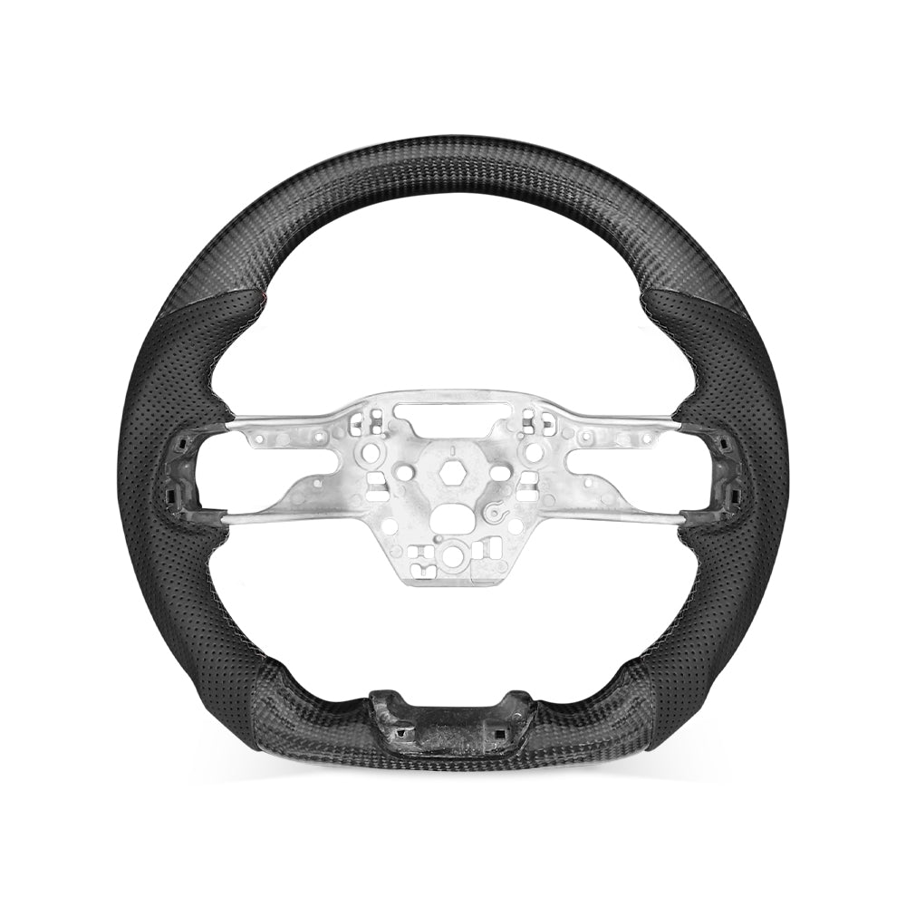 D-CARBON 2024 MUSTANG GLOSSY CARBON FIBER STEERING WHEEL