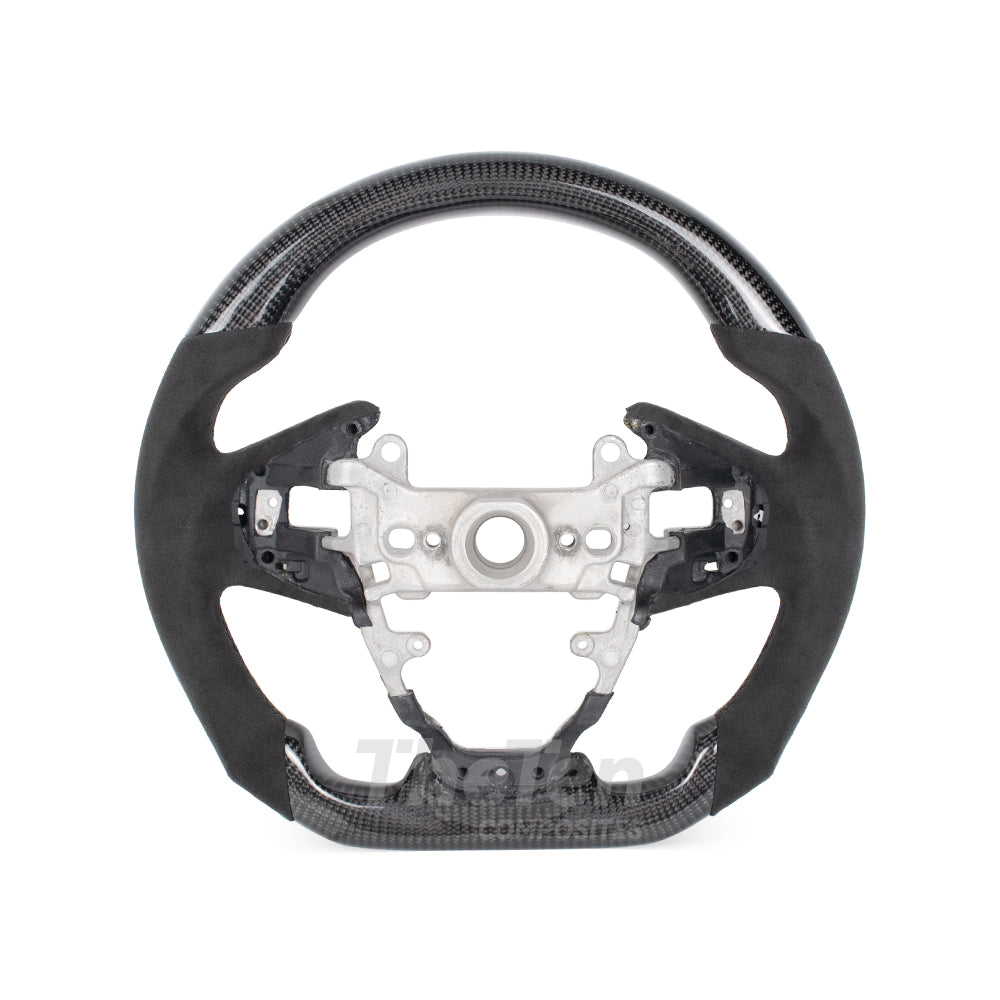 D-CARBON 2016-2021  HONDA CIVIC ALCANTARA CARBON FIBER STEERING WHEEL