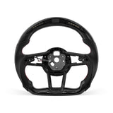 [PREVIEW] Audi R8/TT Series 2016-2026 Steering Wheel Style 01 · 3K Gloss Carbon Fiber · Perforated Leather · LED · With Paddle Opening