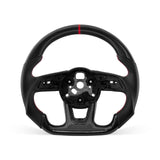 [PREVIEW] Audi A3/A4/A5/RS Series 2017-2026 Steering Wheel Style 02 · 3K Gloss Carbon Fiber · Perforated Leather · With Paddle Opening
