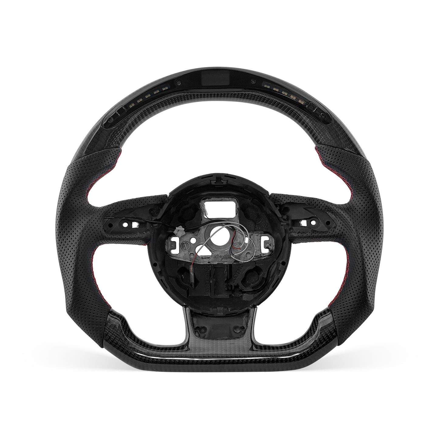[PREVIEW] Audi A3/A4/A5/RS Series 2012-2016 Steering Wheel Style 03 · 3K Gloss Carbon Fiber · Perforated Leather · LED · With Paddle Opening