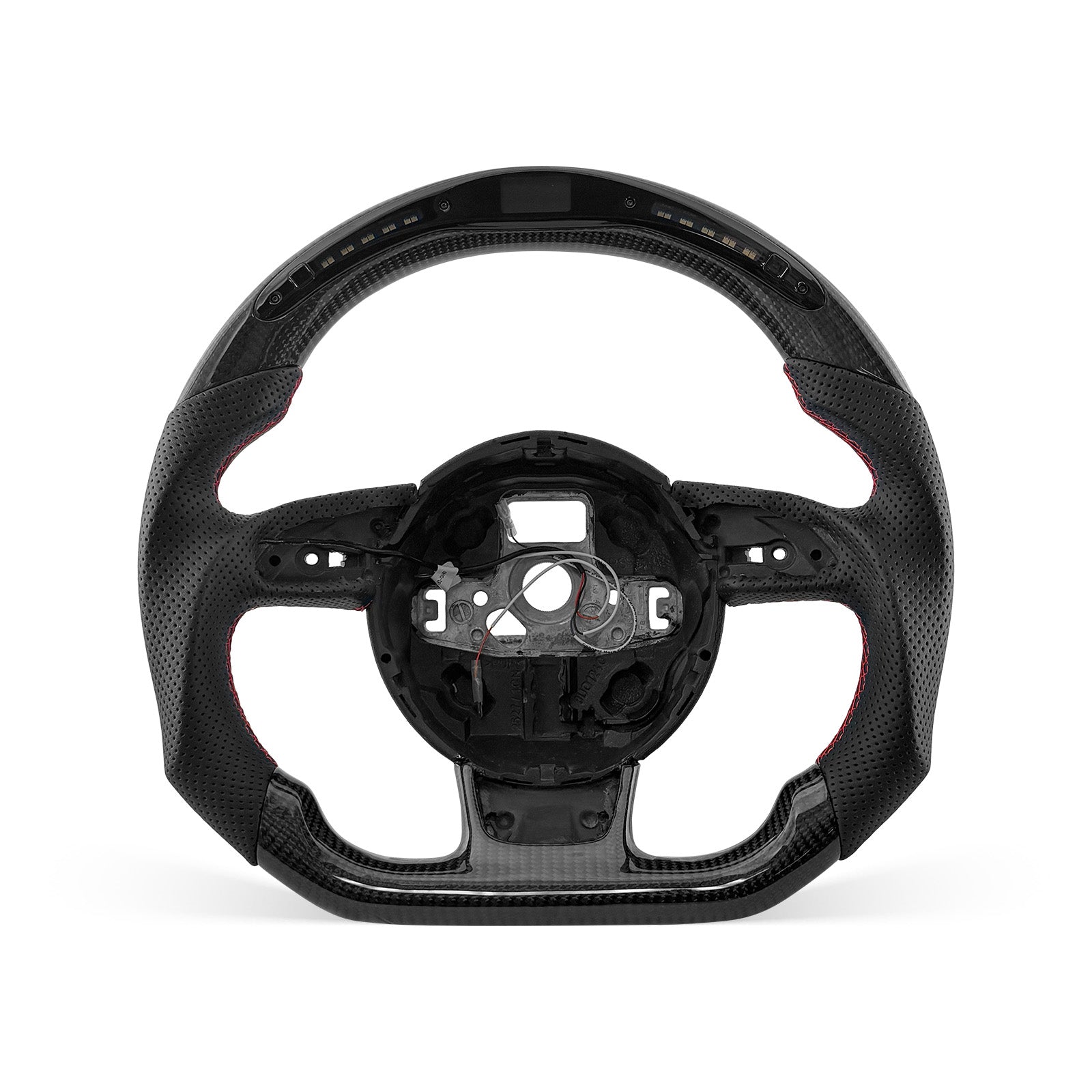 [PREVIEW] Audi A3/A4/A5/RS Series 2012-2016 Steering Wheel Style 03 · 3K Gloss Carbon Fiber · Perforated Leather · LED · With Paddle Opening