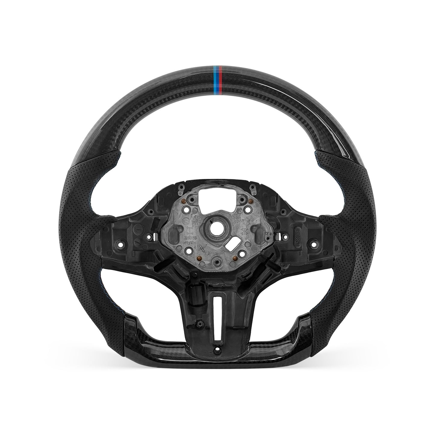 [PREVIEW] BMW 5/6/7/8/X Series G Chassis 2017-2024 Steering Wheel Style 01 · 3K Gloss Carbon Fiber · Perforated Leather · With Paddle Opening
