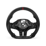 [PREVIEW] BMW 5/6/7/8/X Series G Chassis 2017-2024 Steering Wheel Style 02 · 3K Gloss Carbon Fiber · Perforated Leather · Heated · With Paddle Opening