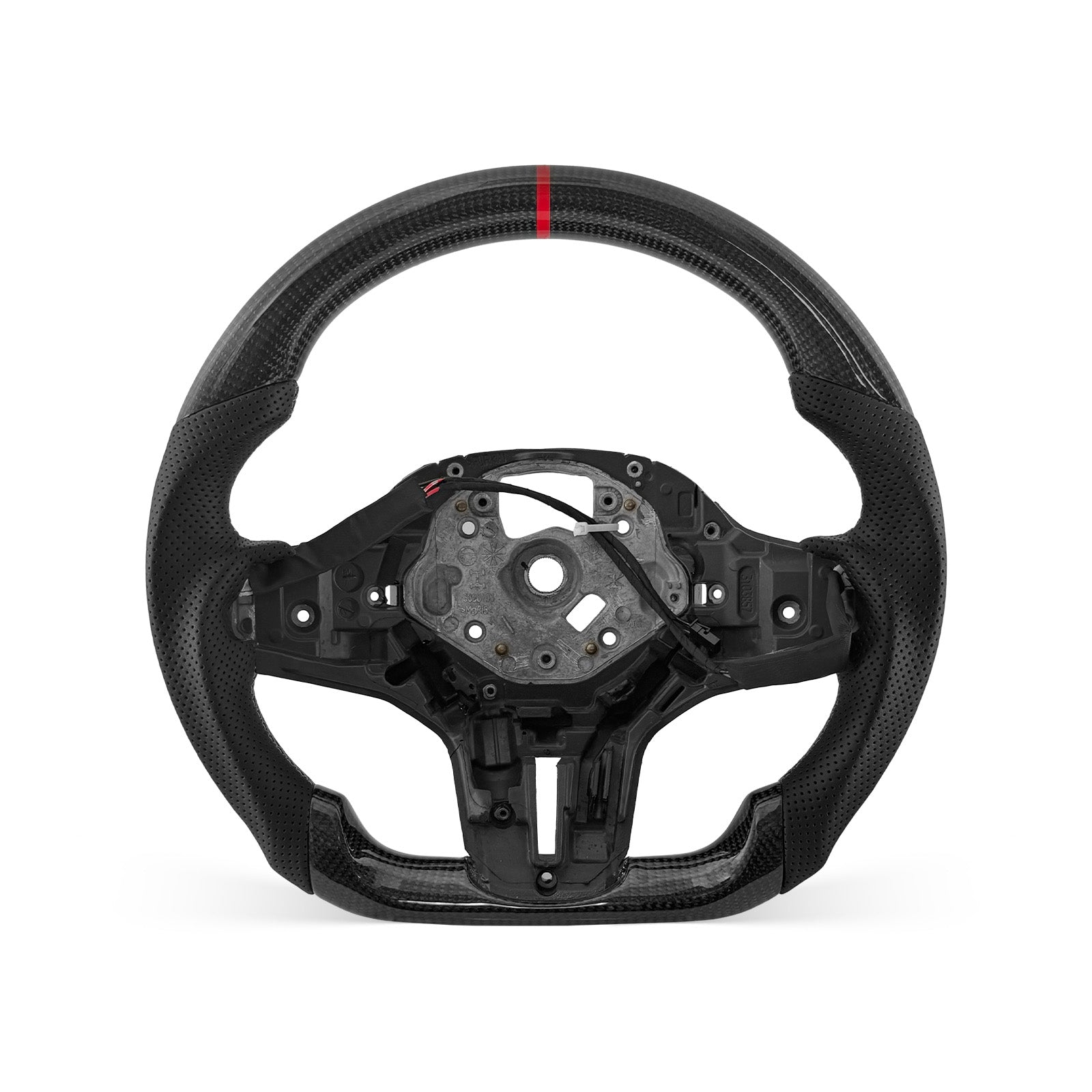 [PREVIEW] BMW 5/6/7/8/X Series G Chassis 2017-2024 Steering Wheel Style 02 · 3K Gloss Carbon Fiber · Perforated Leather · Heated · With Paddle Opening
