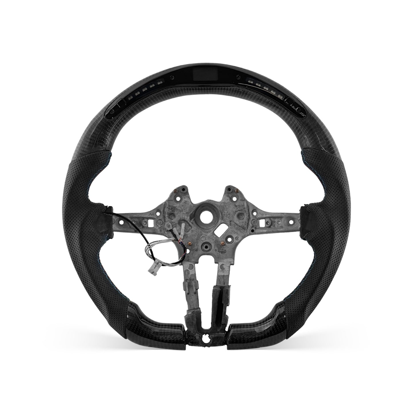 [PREVIEW] BMW 1/2/3/4/X Series F Chassis 2013-2018 Steering Wheel Style 01 · 3K Gloss Carbon Fiber · Perforated Leather · LED · Universal Paddle Compatibility