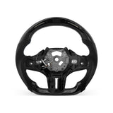 [PREVIEW] BMW 1/2/3/4/Z/M Series G Chassis 2019-2024 Steering Wheel Style 05 · 3K Gloss Carbon Fiber · Alcantara / Suede · LED · With Paddle Opening