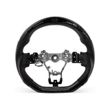 [PREVIEW] Subaru WRX STI 2015-2021 Steering Wheel Style 01 · 3K Gloss Carbon Fiber · Perforated Leather · LED · Universal Paddle Compatibility