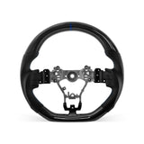 [PREVIEW] Subaru WRX STI 2015-2021 Steering Wheel Style 02 · 3K Gloss Carbon Fiber · Perforated Leather · Universal Paddle Compatibility