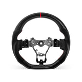 [PREVIEW] Subaru WRX STI 2015-2021 Steering Wheel Style 03 · 3K Gloss Carbon Fiber · Perforated Leather · Universal Paddle Compatibility
