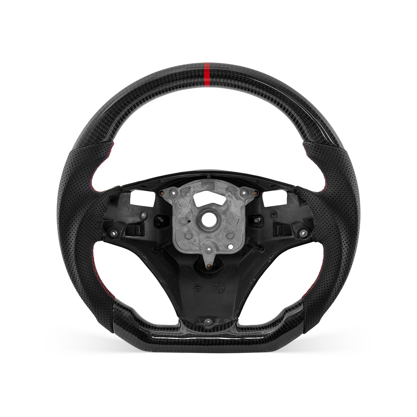 [PREVIEW] BMW 3 Series E90 2005-2012 Steering Wheel Style 10 · 3K Gloss Carbon Fiber · Perforated Leather · With Paddle Opening