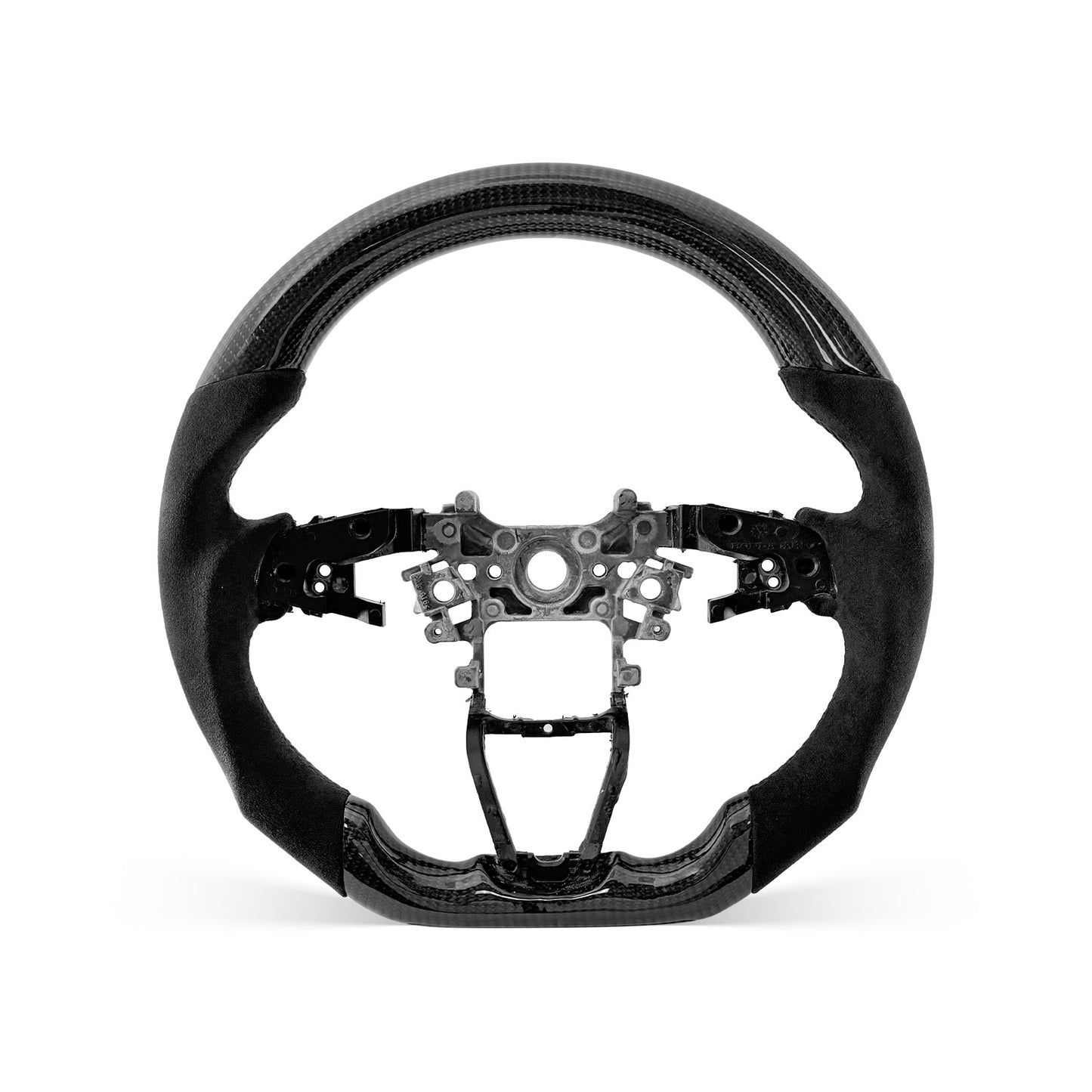 [PREVIEW] Honda Accord 2018-2023 Steering Wheel Style 03 · 3K Gloss Carbon Fiber · Perforated Leather · Universal Paddle Compatibility