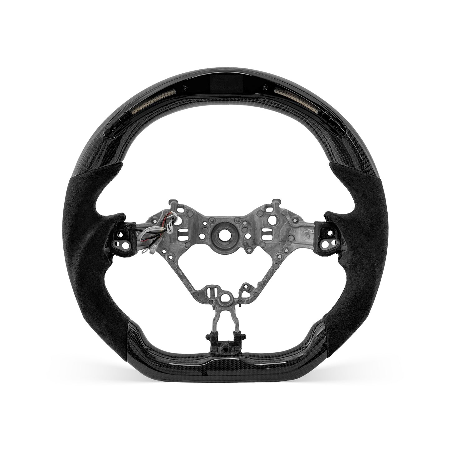 [PREVIEW] Toyota 86 / Subaru BRZ 2017-2026 Steering Wheel Style 02 · 3K Gloss Carbon Fiber · Perforated Leather · LED · Universal Paddle Compatibility