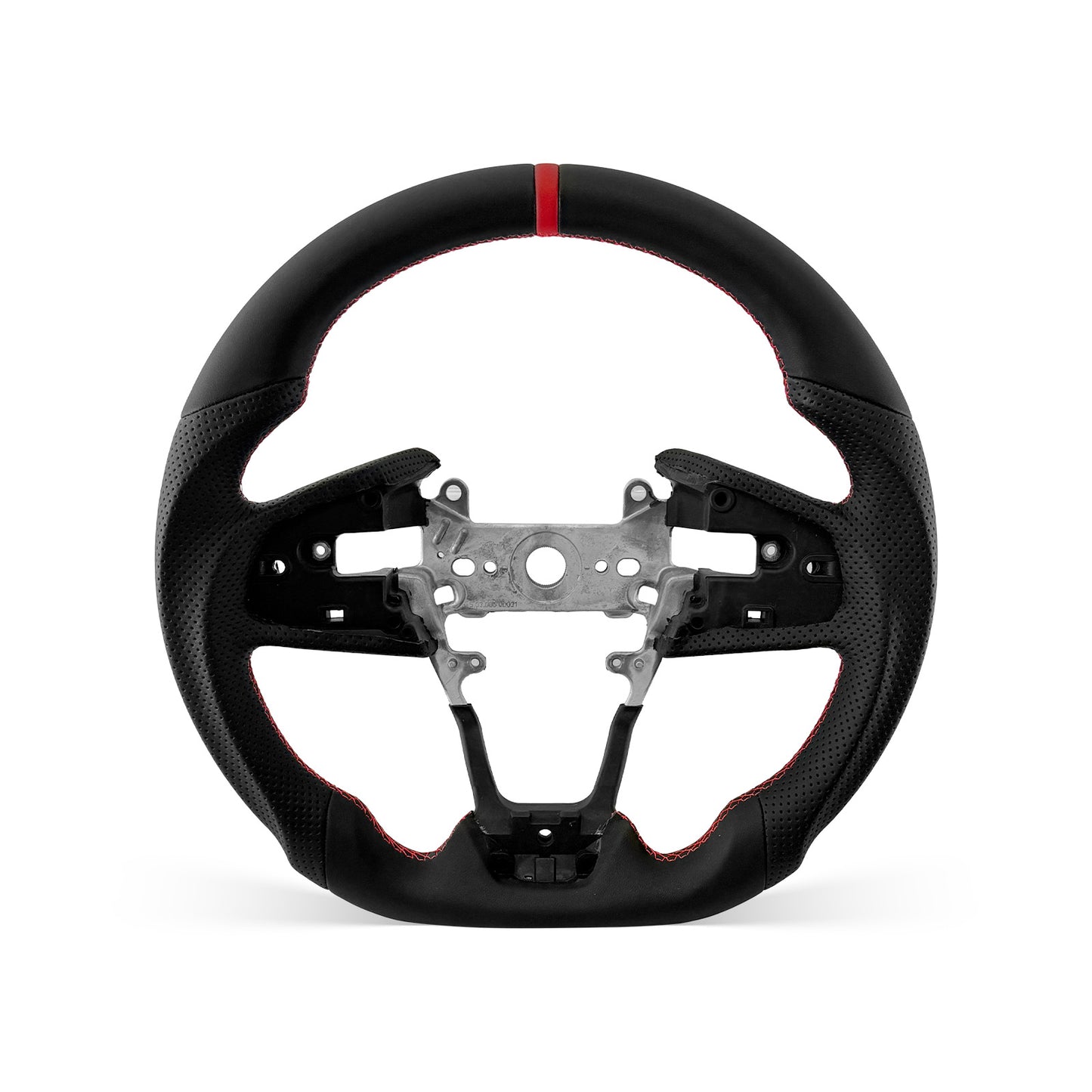 [PREVIEW] Honda 10th Civic 2016-2021 Steering Wheel Style 03 · Full Leather · Perforated Leather · Universal Paddle Compatibility