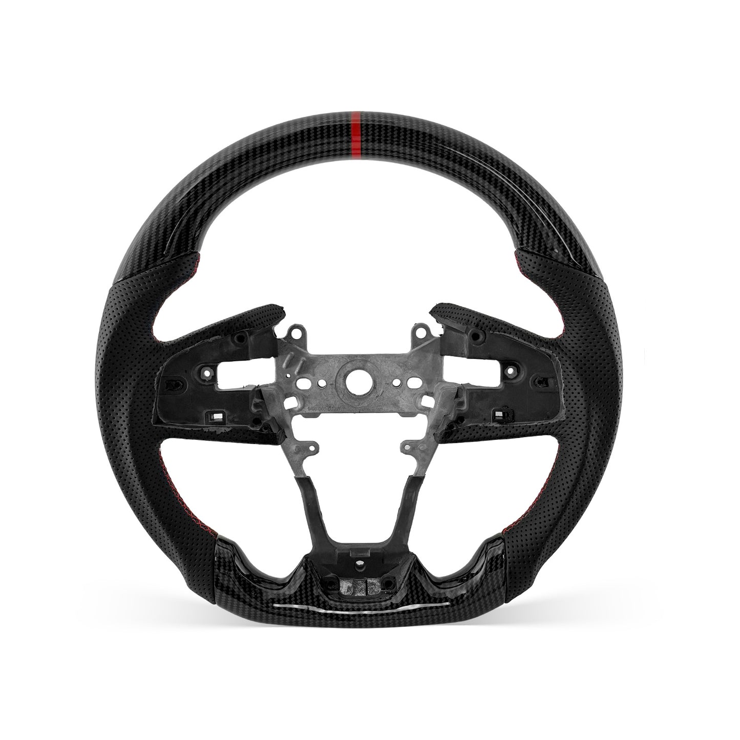 [PREVIEW] Honda 10th Civic 2016-2021 Steering Wheel Style 05 · HYDRO-DIP · Perforated Leather · Universal Paddle Compatibility