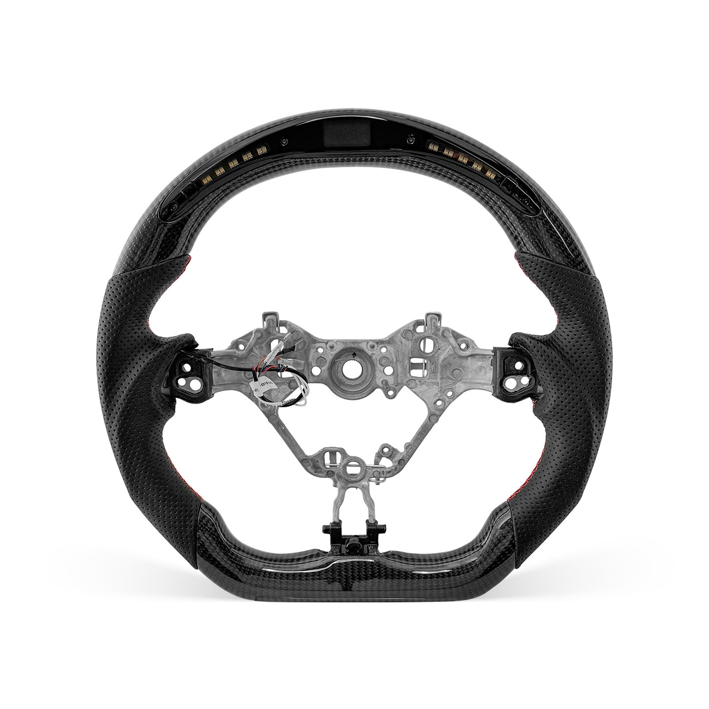 [PREVIEW] Toyota 86 / Subaru BRZ 2017-2026 Steering Wheel Style 05 · 3K Gloss Carbon Fiber · Perforated Leather · LED · Universal Paddle Compatibility