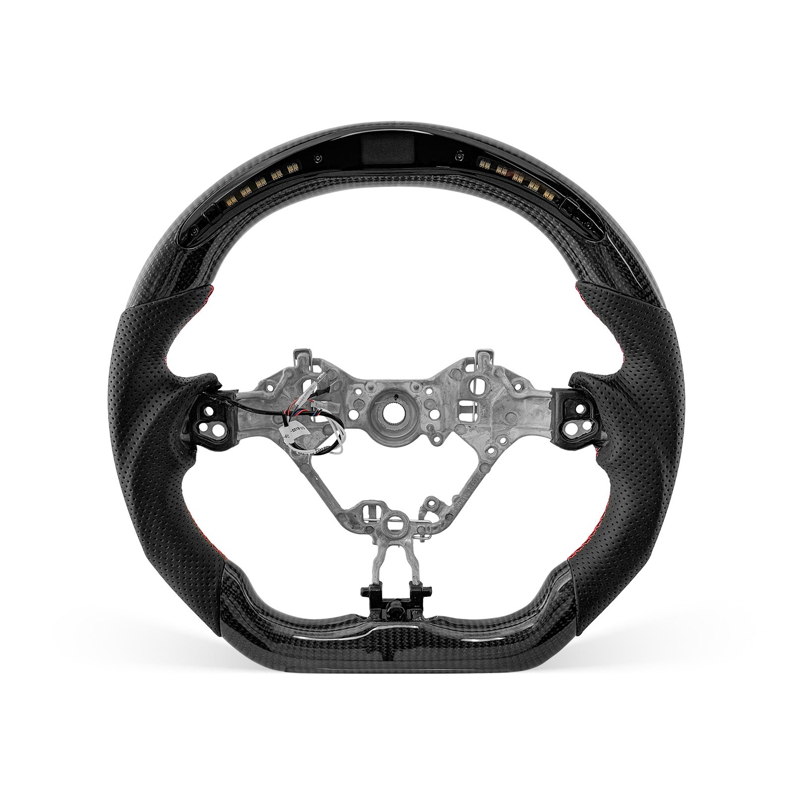 [PREVIEW] Toyota 86 / Subaru BRZ 2017-2026 Steering Wheel Style 05 · 3K Gloss Carbon Fiber · Perforated Leather · LED · Universal Paddle Compatibility