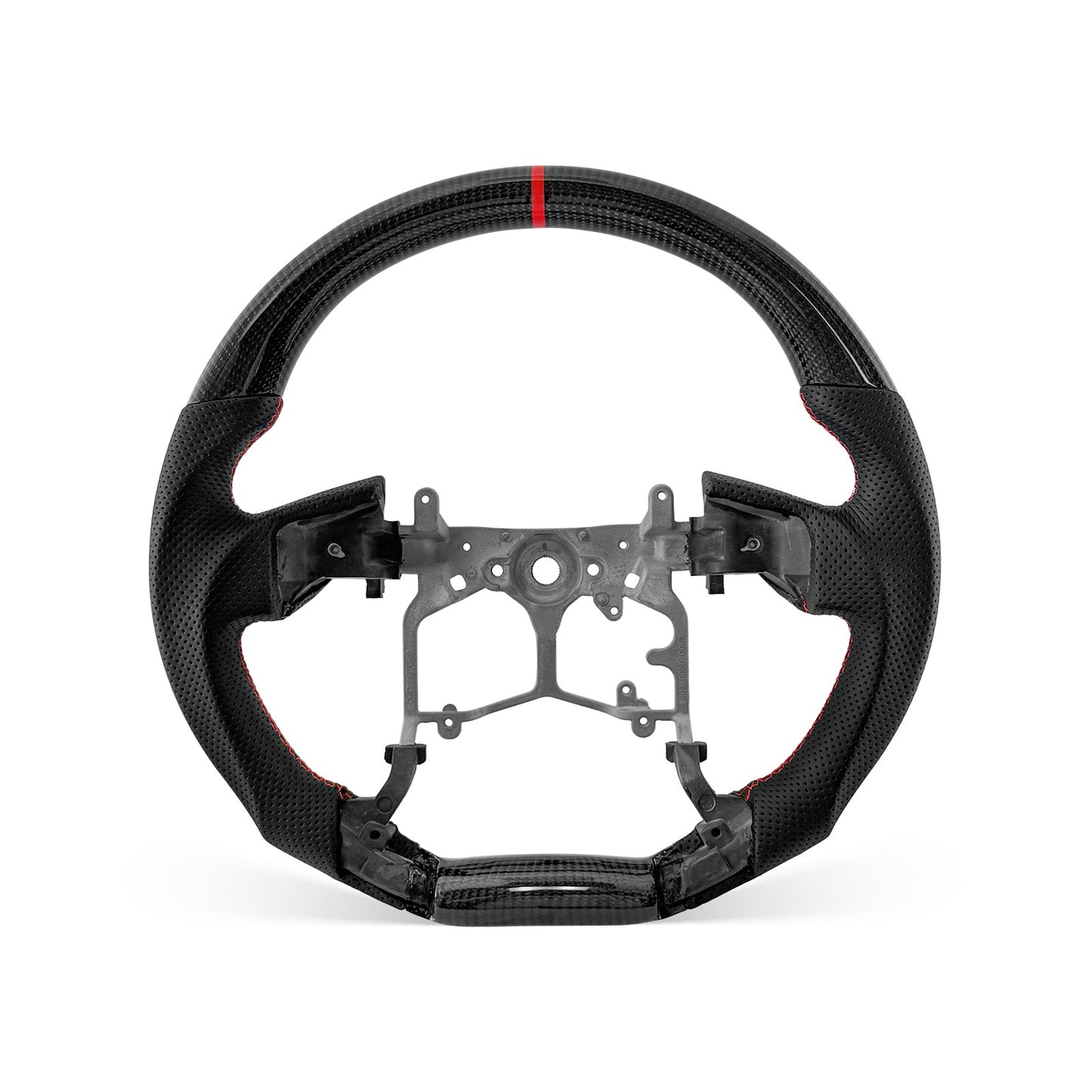 [PREVIEW] Toyota 4Runner / Tacoma / Tundra / Prado 2010-2023 Steering Wheel Style 02 · 3K Gloss Carbon Fiber · Perforated Leather · Universal Paddle Compatibility