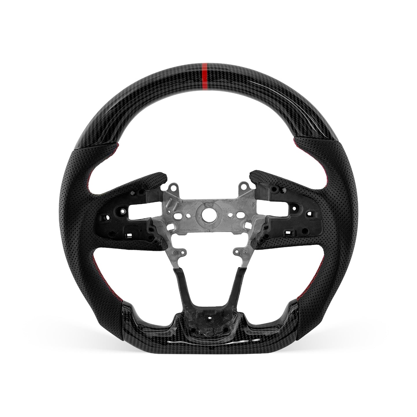 [PREVIEW] Honda 10th Civic 2016-2021 Steering Wheel Style 06 · HYDRO-DIP · Perforated Leather · Universal Paddle Compatibility