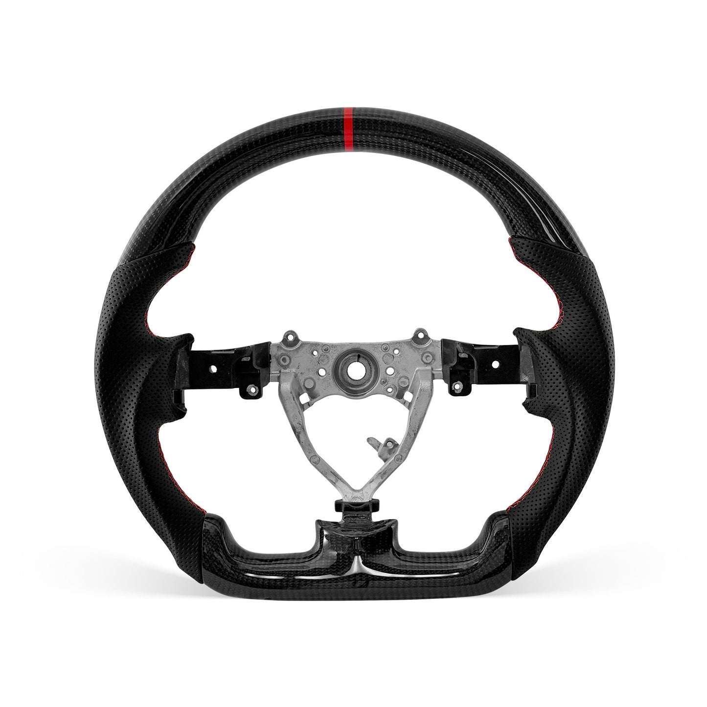 [PREVIEW] Toyota FJ Cruiser 2007-2014 Steering Wheel Style 03 · 3K Gloss Carbon Fiber · Perforated Leather · Universal Paddle Compatibility