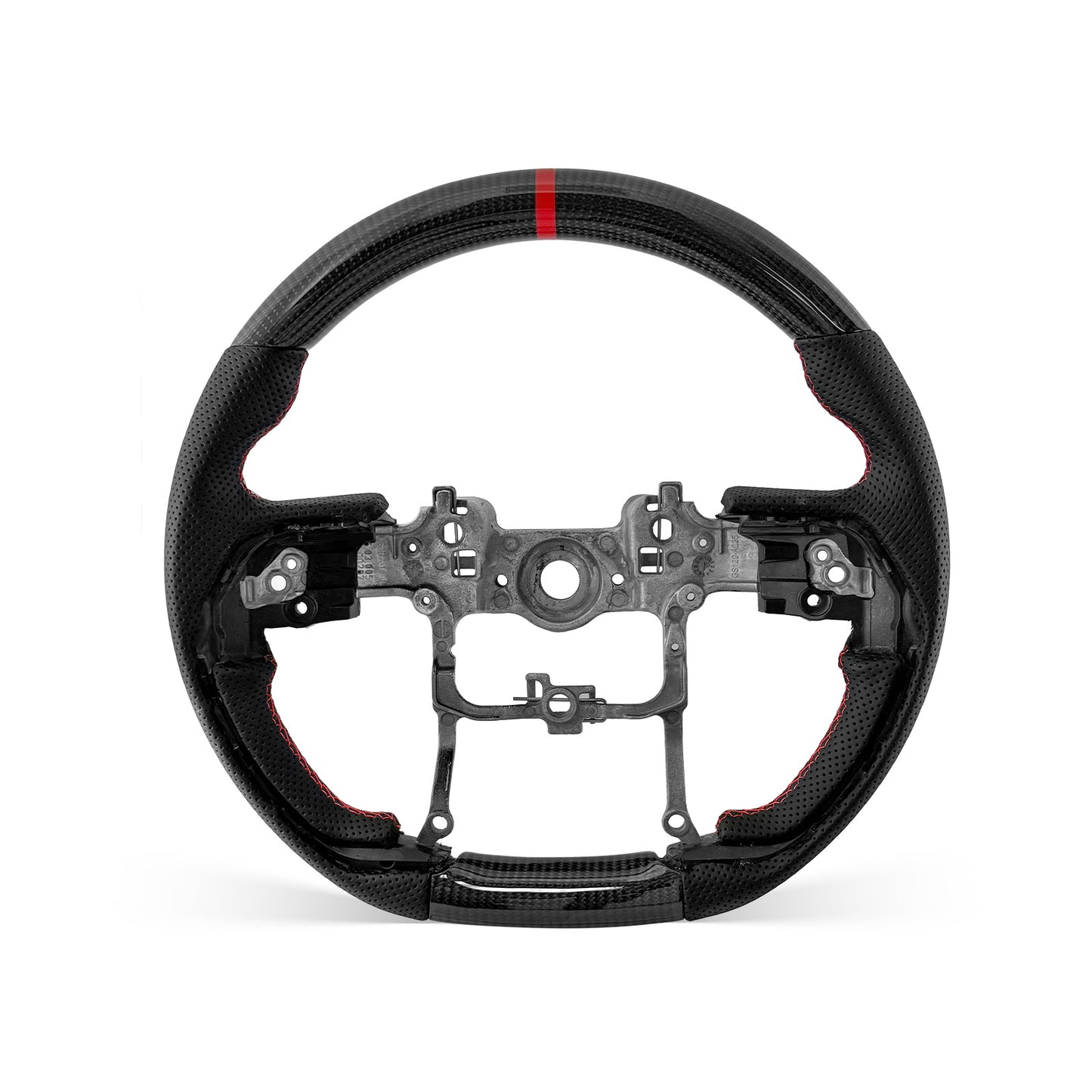 [PREVIEW] Toyota Tundra / Tacoma / Sequoia 2022-2026 Steering Wheel Style 03 · 3K Gloss Carbon Fiber · Perforated Leather · Universal Paddle Compatibility