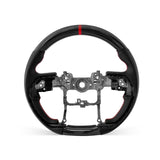 [PREVIEW] Toyota Tundra / Tacoma / Sequoia 2022-2026 Steering Wheel Style 03 · 3K Gloss Carbon Fiber · Perforated Leather · Universal Paddle Compatibility