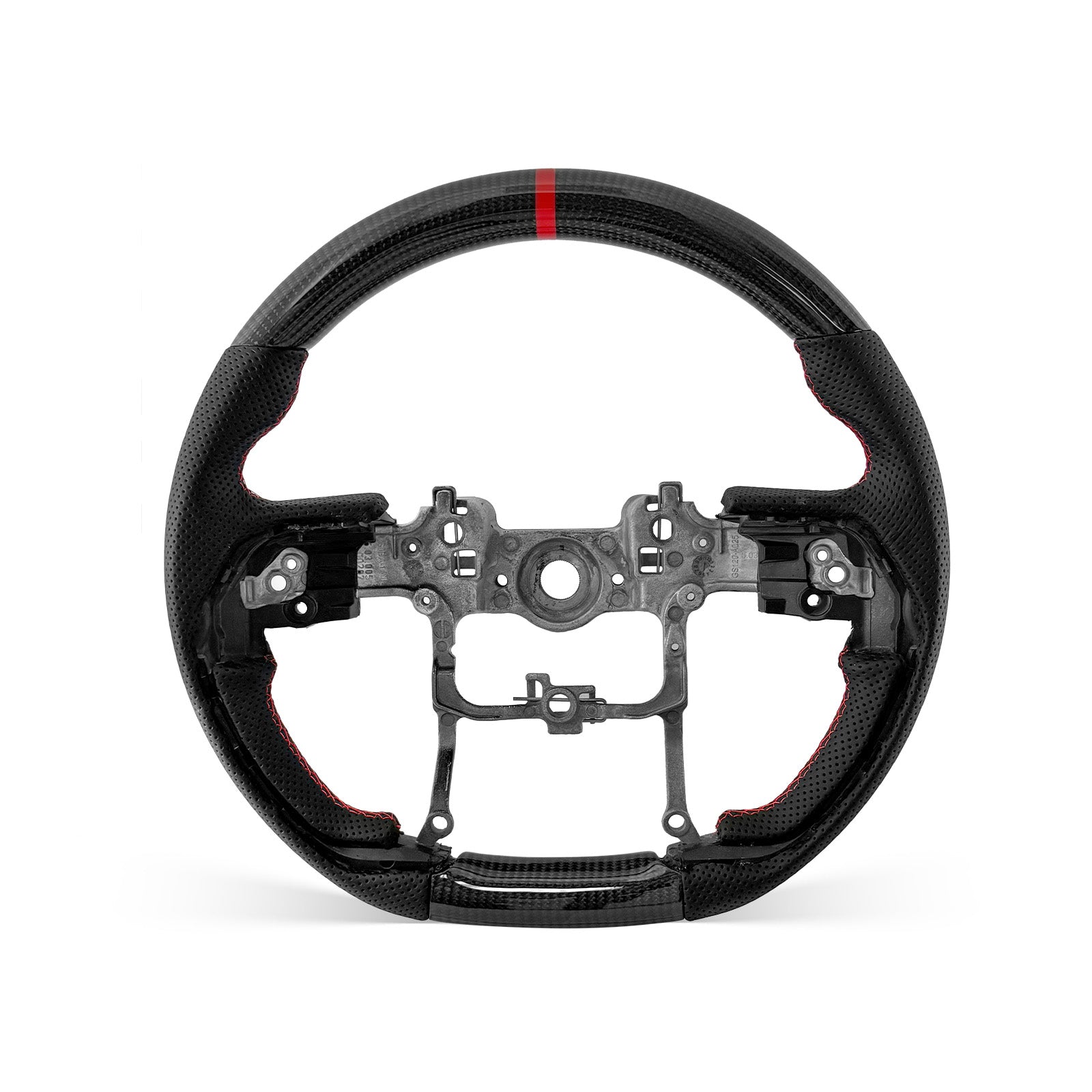 [PREVIEW] Toyota Tundra / Tacoma / Sequoia 2022-2026 Steering Wheel Style 03 · 3K Gloss Carbon Fiber · Perforated Leather · Universal Paddle Compatibility