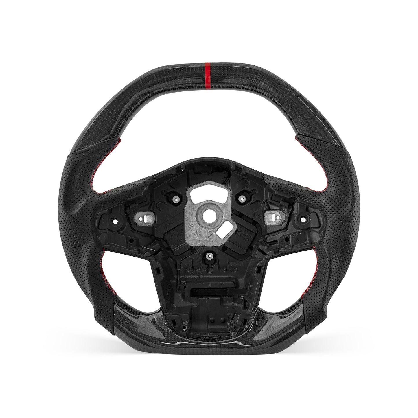 [PREVIEW] Toyota Supra 2019-2026 Steering Wheel Style 01 · 3K Gloss Carbon Fiber · Perforated Leather · With Paddle Opening