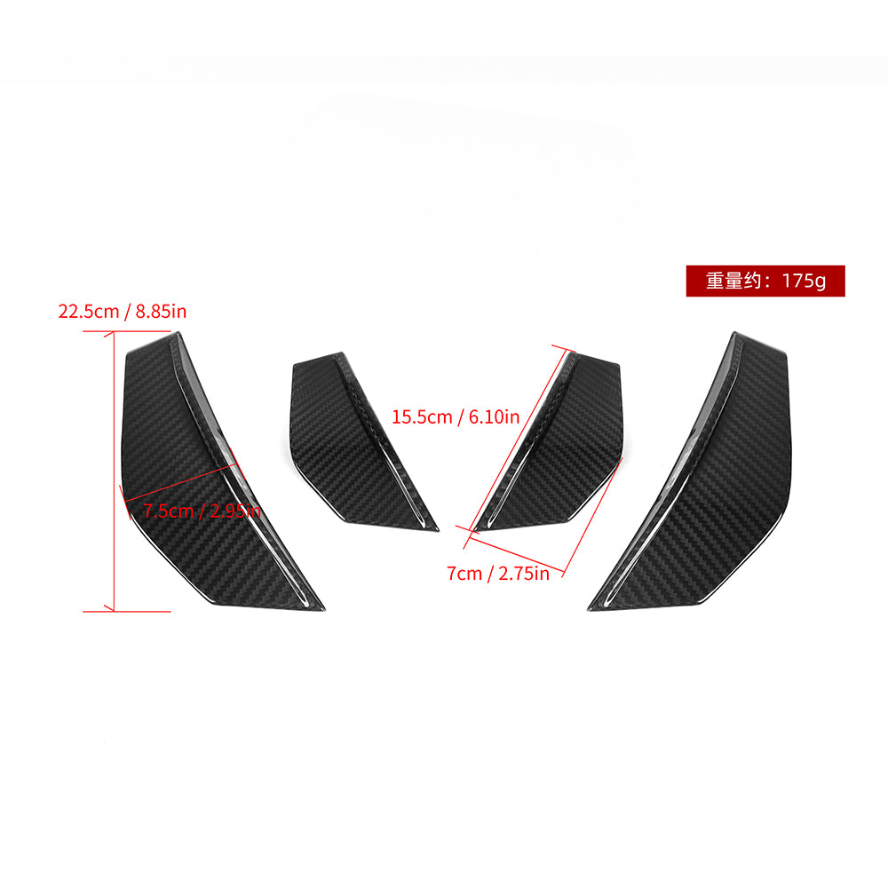 SOOQOO BMW M2 F87 SQ Style Carbon Fiber Front Side Canards