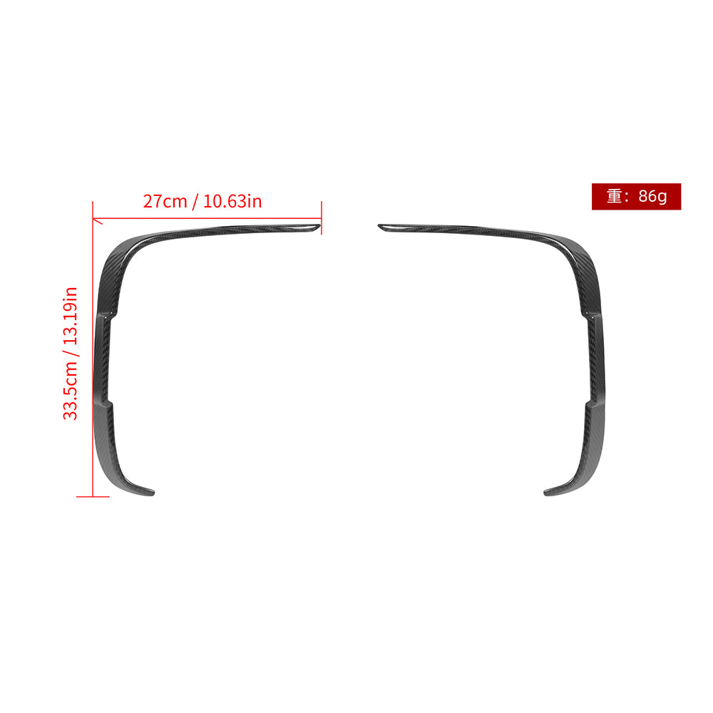 SOOQOO BMW M2 F87 SQ Style Carbon Fiber Rear Side Vent Trim