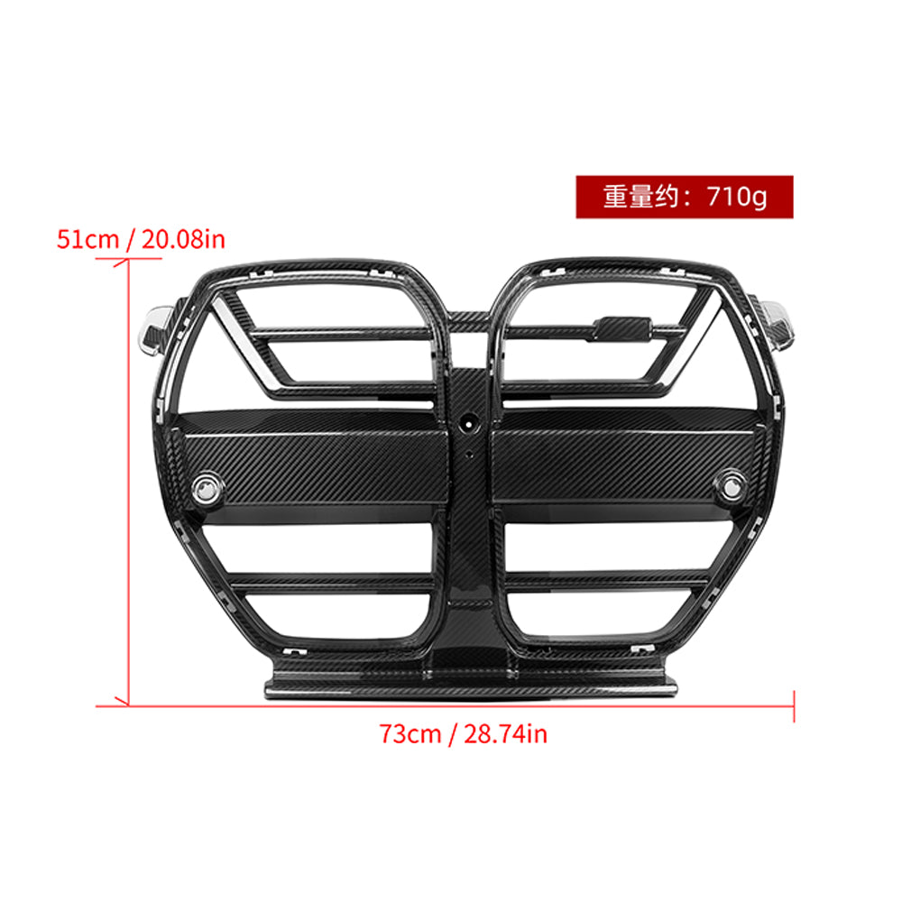 SOOQOO BMW M3 G80 M4 G82 SQ-A Style Carbon Fiber Grill