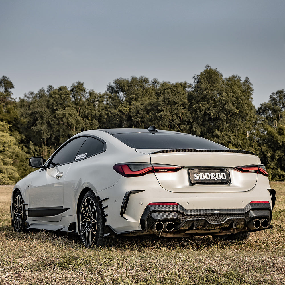 SOOQOO BMW 4 Series G22 SQ Style Carbon Fiber Diffuser