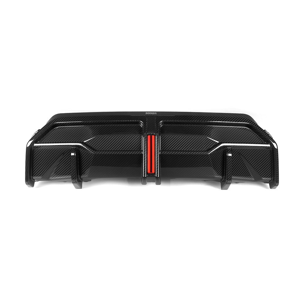 SOOQOO BMW 2 Series G42 Coupe SQ Style Carbon Fiber Diffuser With Brake Light