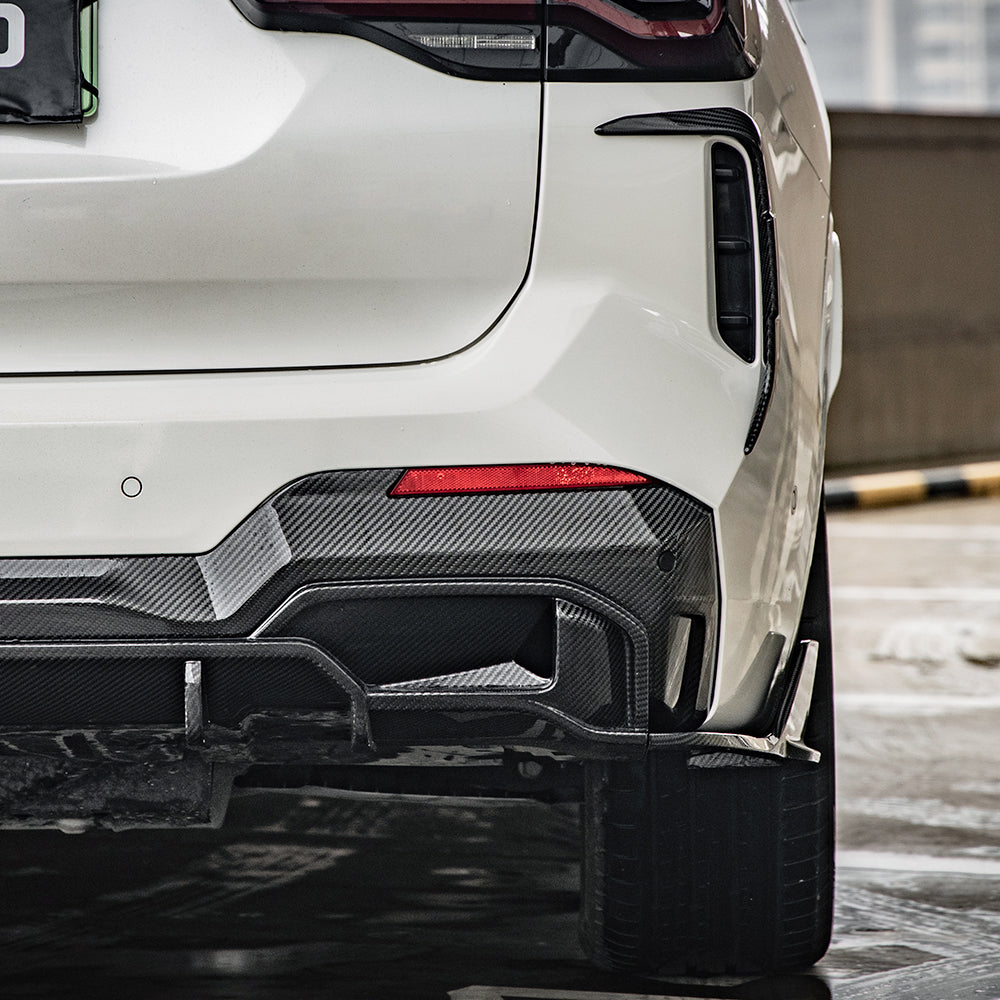 SOOQOO BMW iX3 G08 BEV SQ Style Carbon Fiber Diffuser