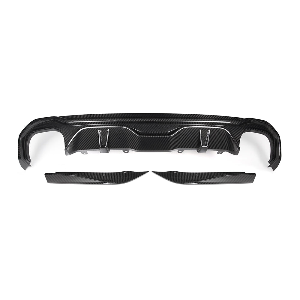 SOOQOO BMW 4 Series G26 SQ Style Carbon Fiber Diffuser 2 Sides 2 Tips