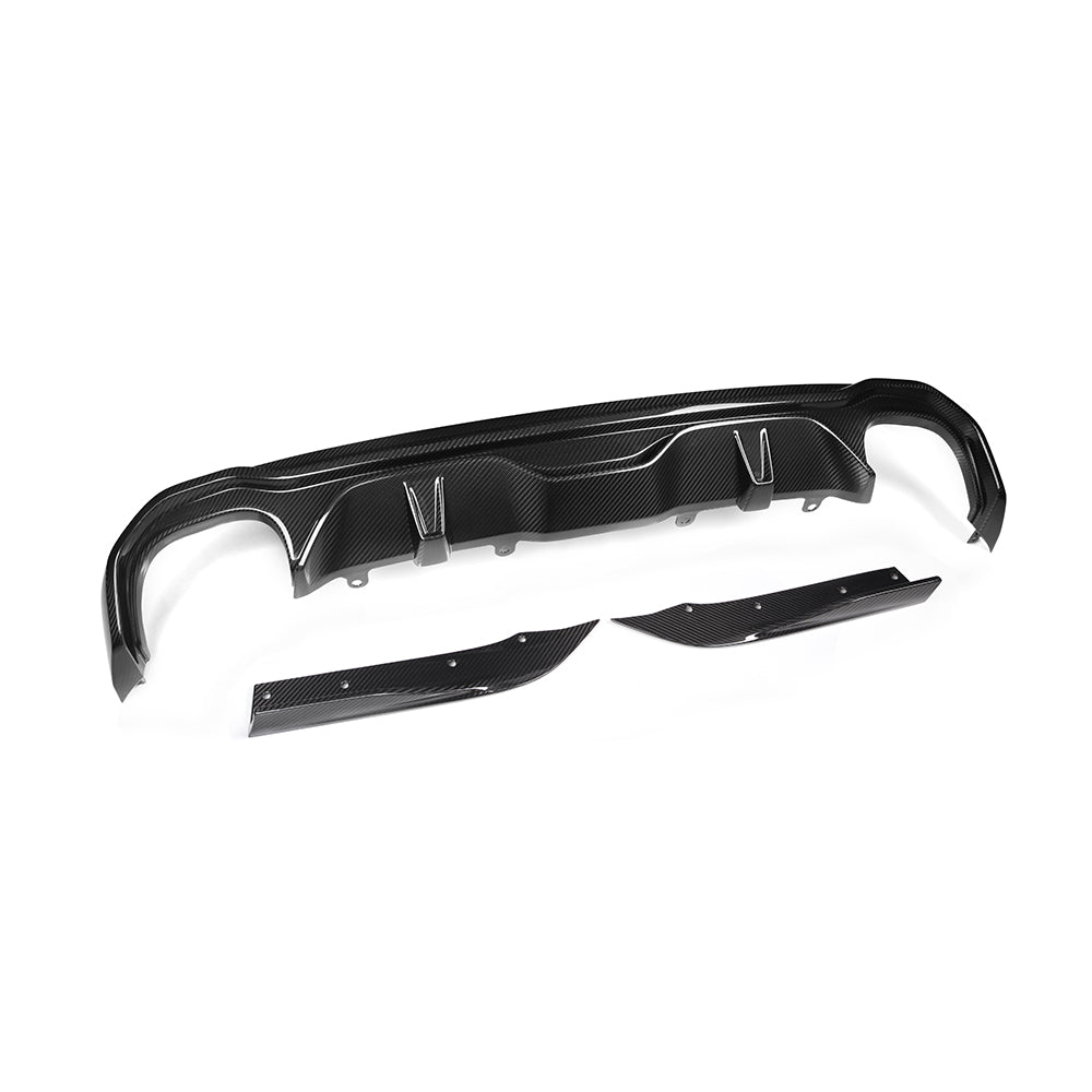 SOOQOO BMW 4 Series G26 SQ Style Carbon Fiber Diffuser 2 Sides 2 Tips