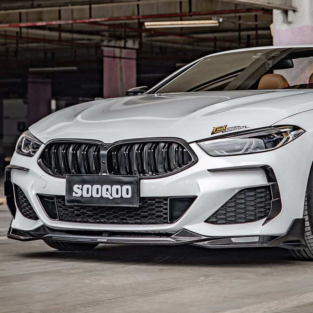 SOOQOO BMW 8 Series G14 G15 G16 SQ Style Carbon Fiber Front Lip