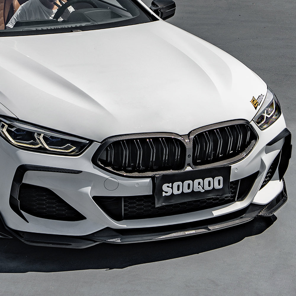 SOOQOO BMW 8 Series G14 G15 G16 SQ Style Carbon Fiber Front Lip