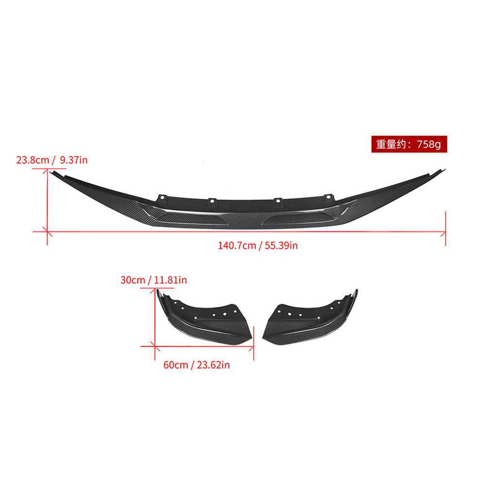 SOOQOO BMW 4 Series G22 SQ Style Carbon Fiber Front Lip