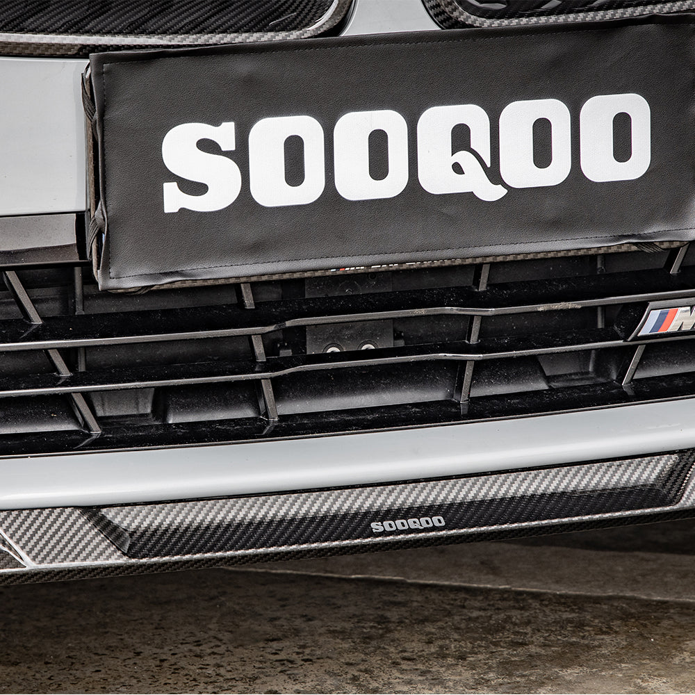 SOOQOO BMW G42 Dry Carbon Fiber Front Bumper Lip For 2022+ 2 Series