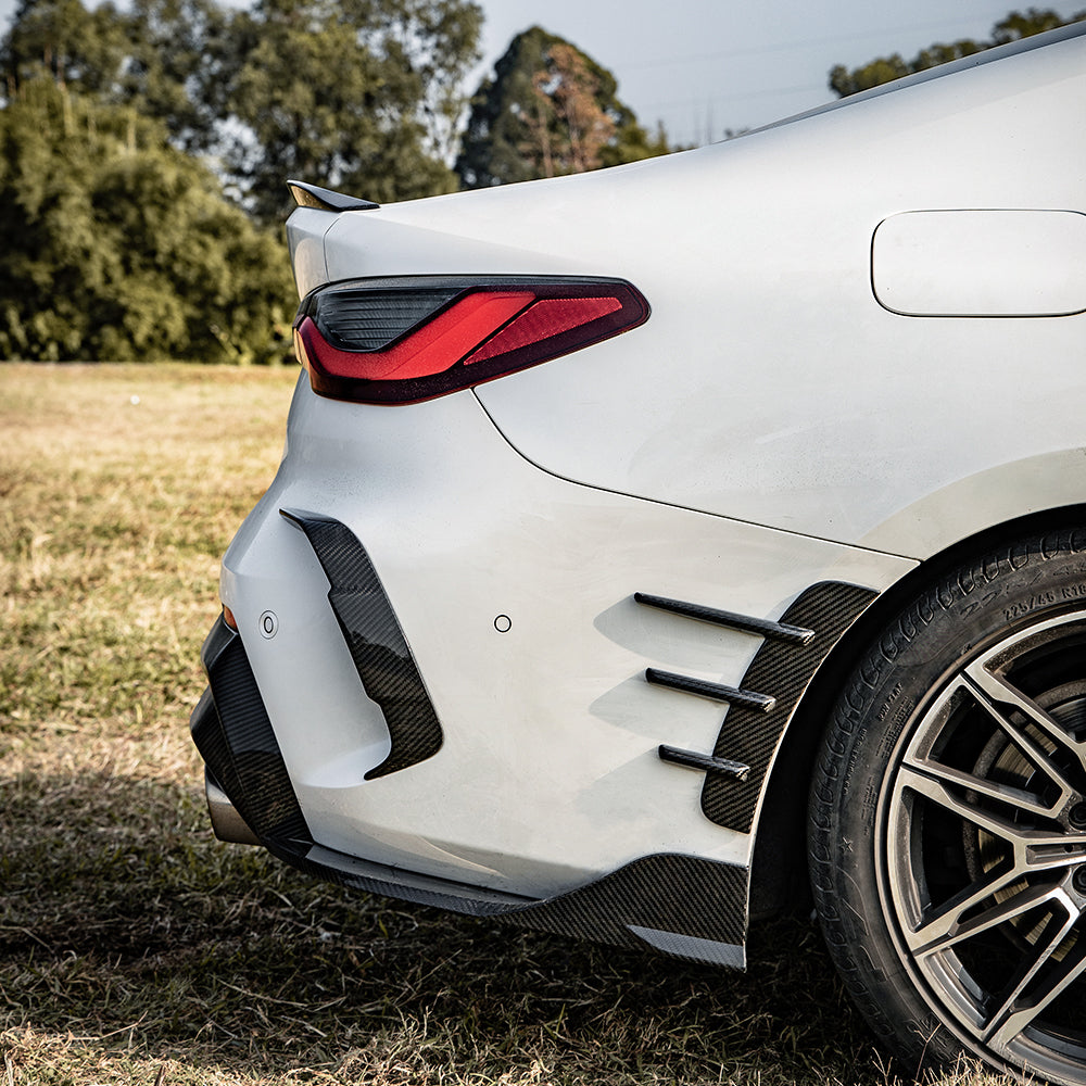 SOOQOO BMW 4 Series G22 SQ Style Carbon Fiber Rear Wheel Arch Trim