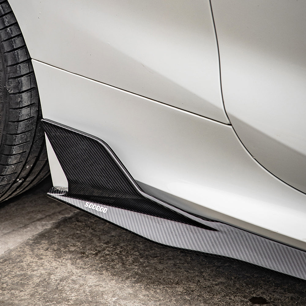 SOOQOO BMW 8 Series G16 SQ Style Carbon Fiber Side Skirt