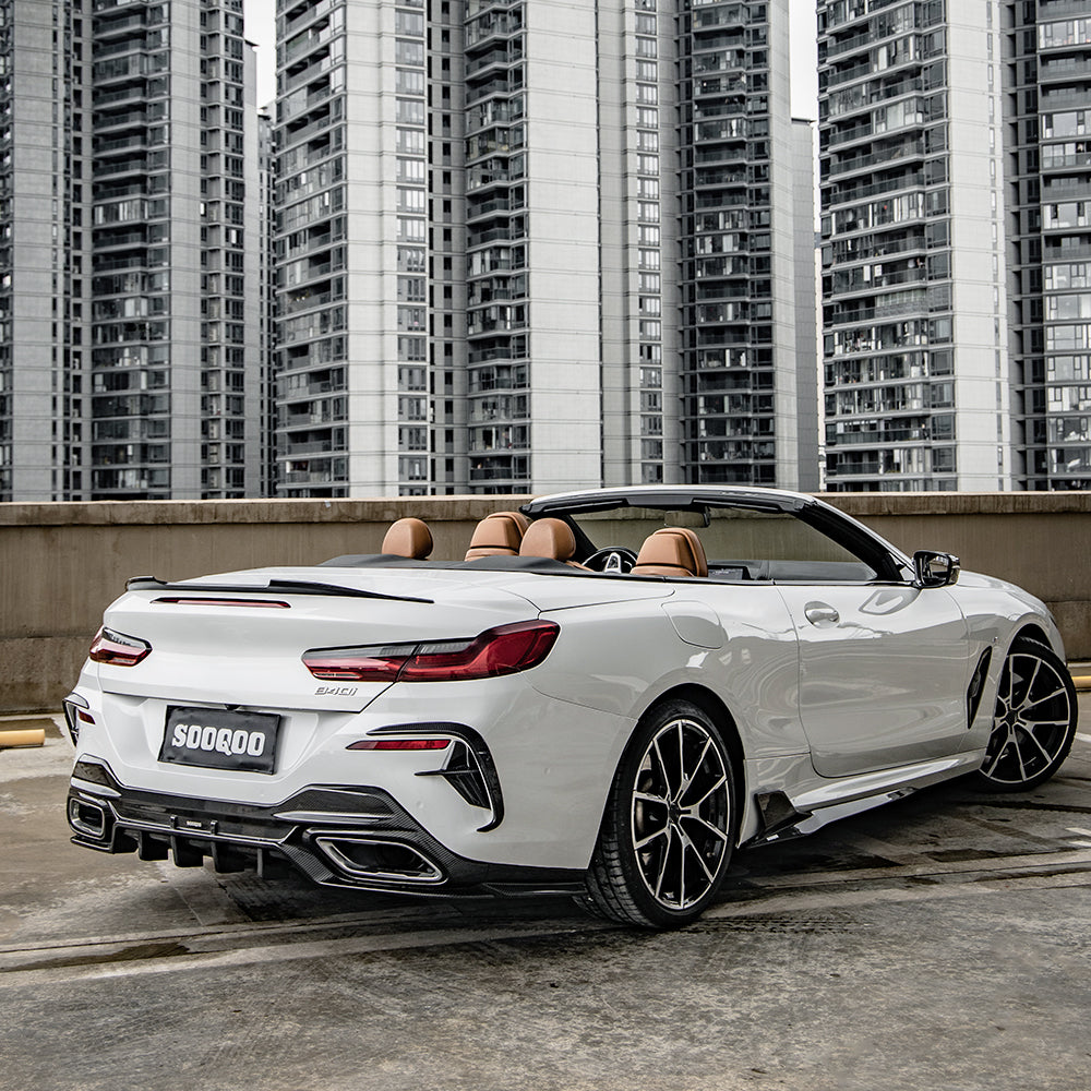SOOQOO BMW 8 Series G16 SQ Style Carbon Fiber Side Skirt