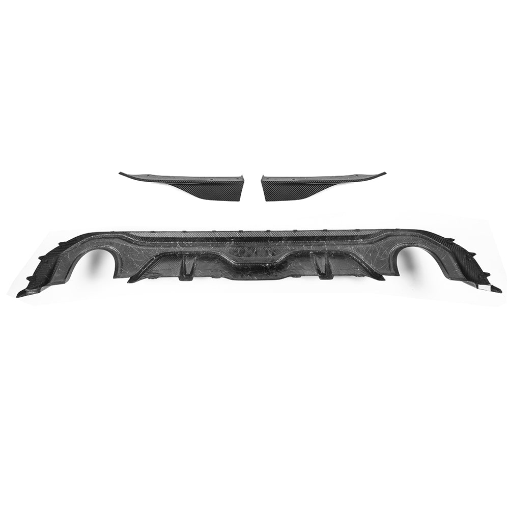 SOOQOO BMW 4 Series G26 SQ Style Carbon Fiber Diffuser 2 Sides 1 Tip