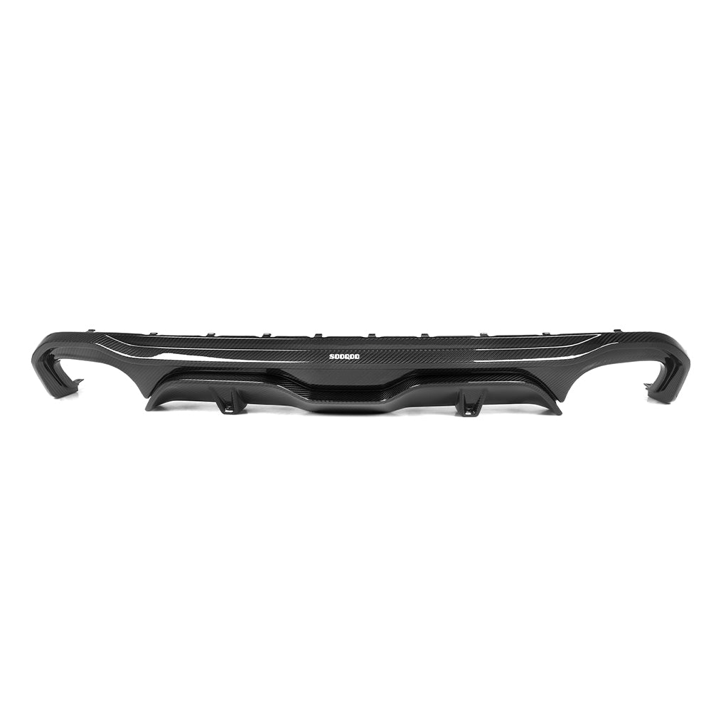 SOOQOO BMW 4 Series G26 SQ Style Carbon Fiber Diffuser 2 Sides 1 Tip
