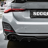 SOOQOO BMW 4 Series G26 SQ Style Carbon Fiber Diffuser 2 Sides 1 Tip