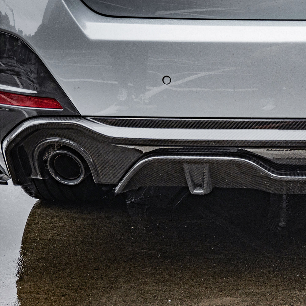 SOOQOO BMW 4 Series G26 SQ Style Carbon Fiber Diffuser 2 Sides 1 Tip